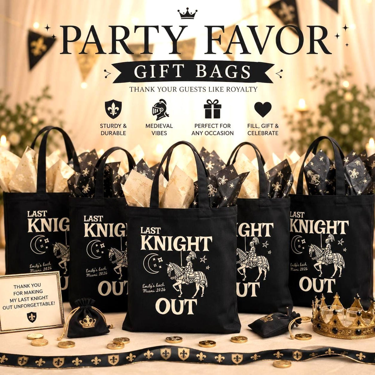 Personalized Last Knight Out Tote Bag Etsy image 1