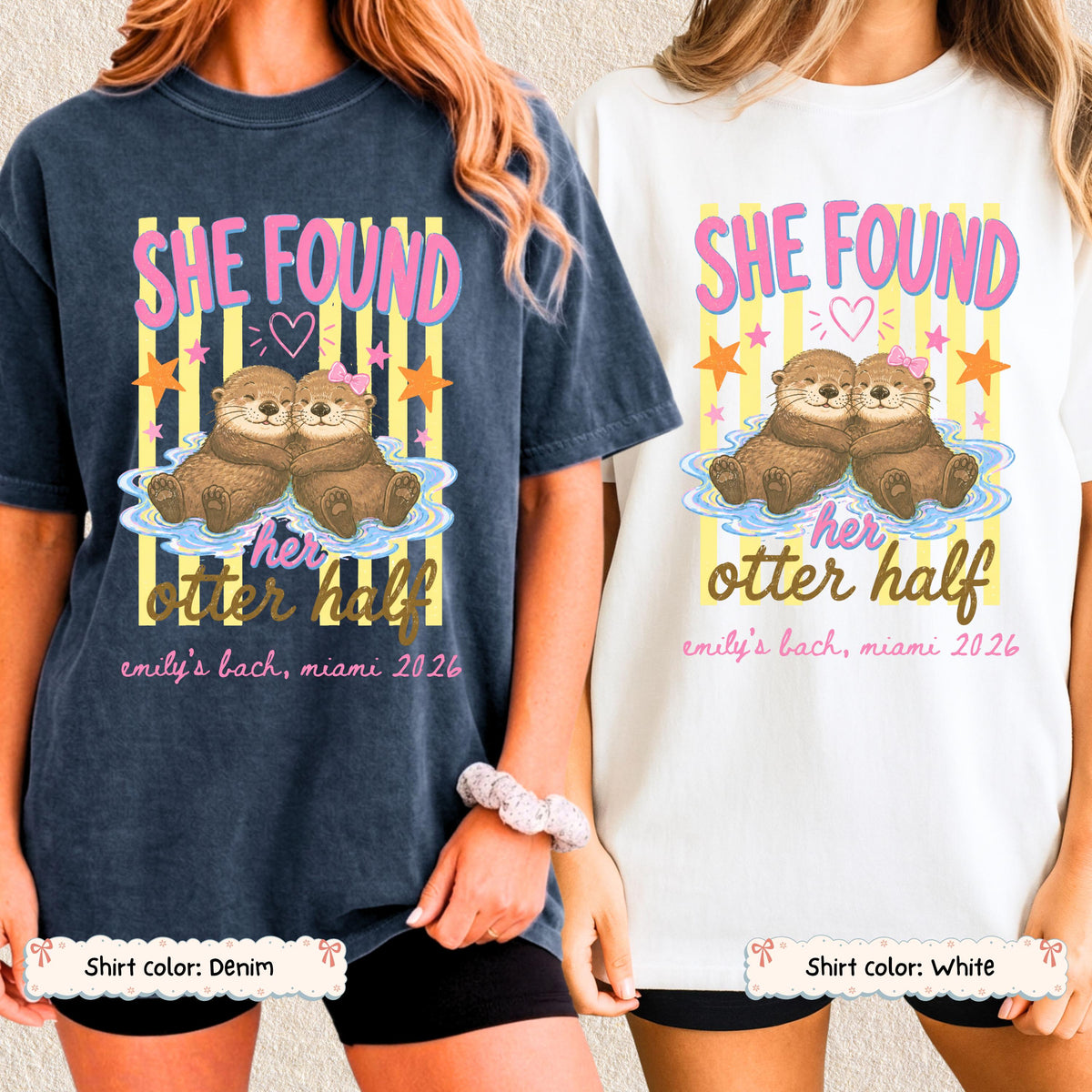 Personalized She Found Her Otter Half Bachelorette Shirt Etsy photo 10