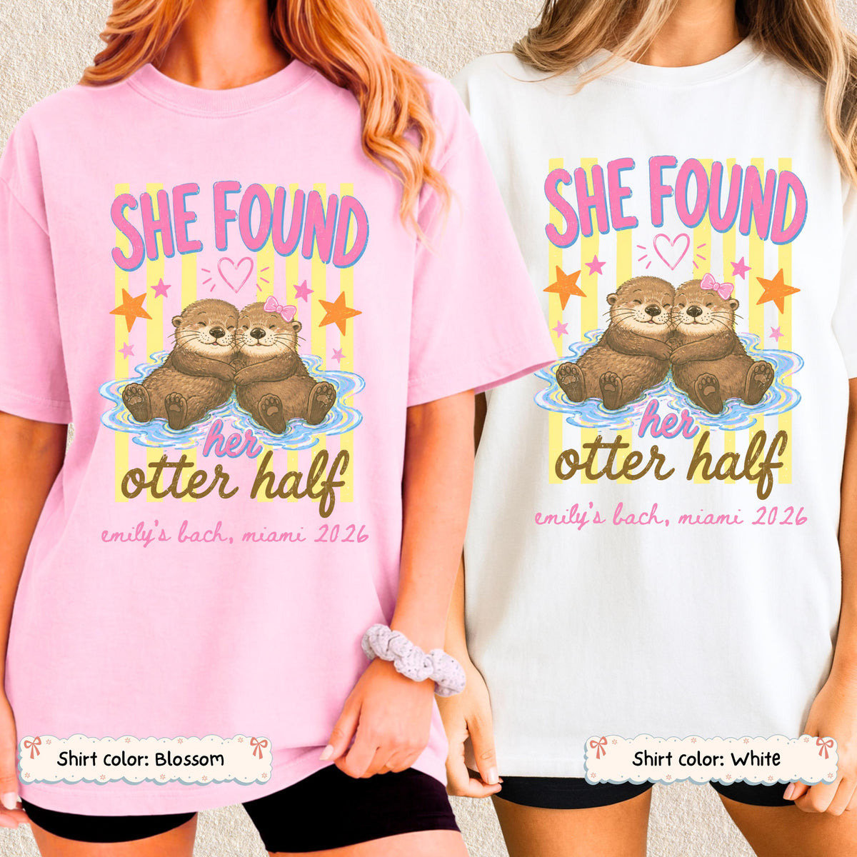Personalized She Found Her Otter Half Bachelorette Shirt Etsy photo 4