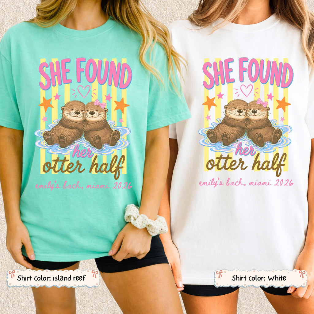 Personalized She Found Her Otter Half Bachelorette Shirt Etsy photo 8