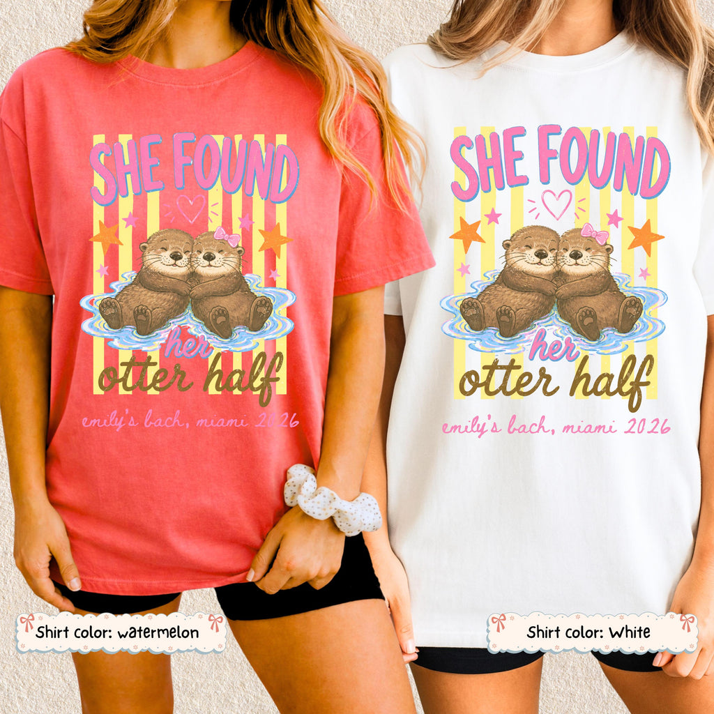 Personalized She Found Her Otter Half Bachelorette Shirt Etsy photo 9