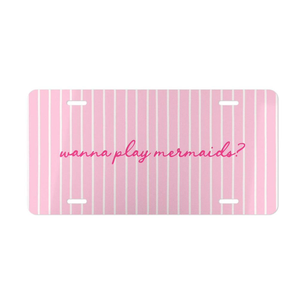 Personalized Pink Stripe Vanity Plate Etsy photo 3