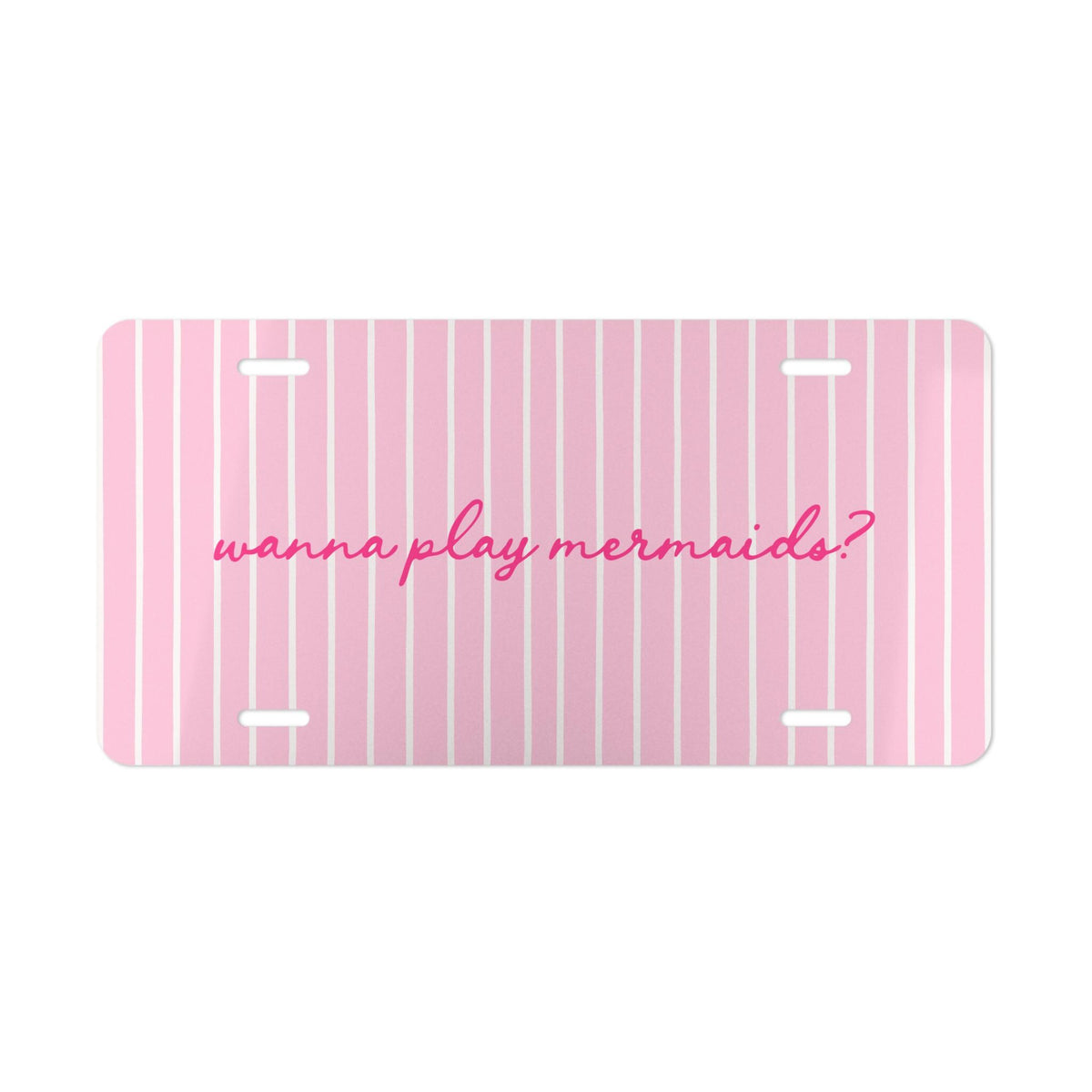 Personalized Pink Stripe Vanity Plate Etsy photo 3