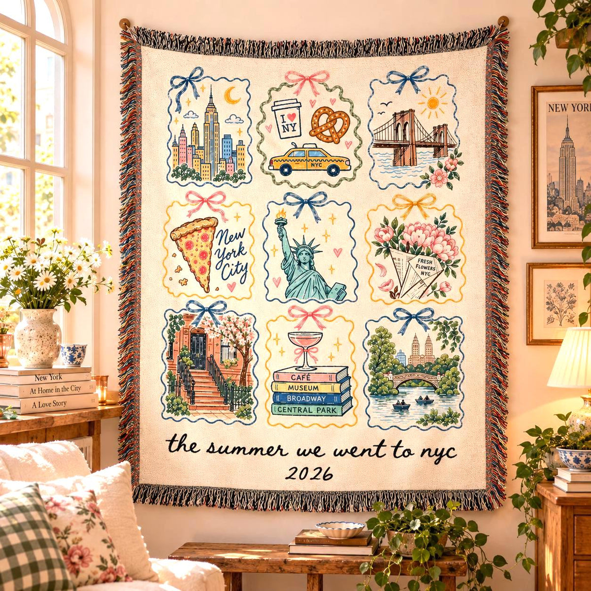 Personalized NYC woven blanket Etsy photo 3