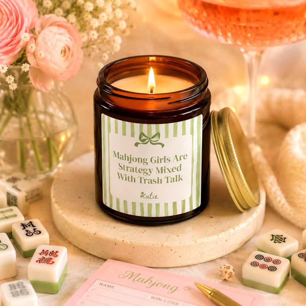 Personalized Mahjong Candle Etsy photo 2