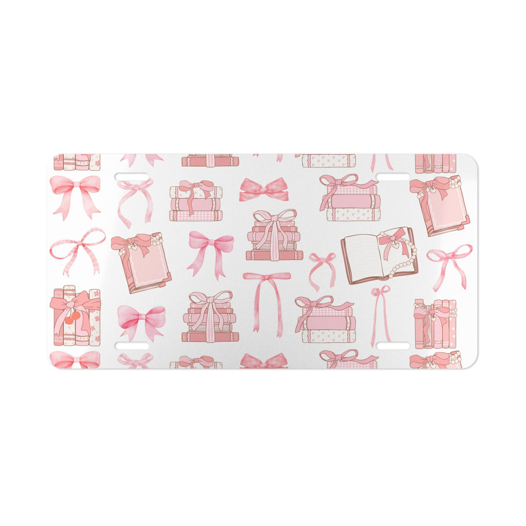 Pink bow book vanity plate - photo 3